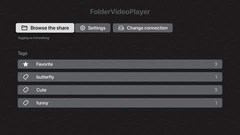 FolderVideoPlayer on Apple TV — screen 1